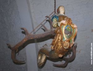 Inside Bunratti Castle. Co Clare, Ireland.