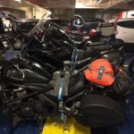 Motorcycles on ferry